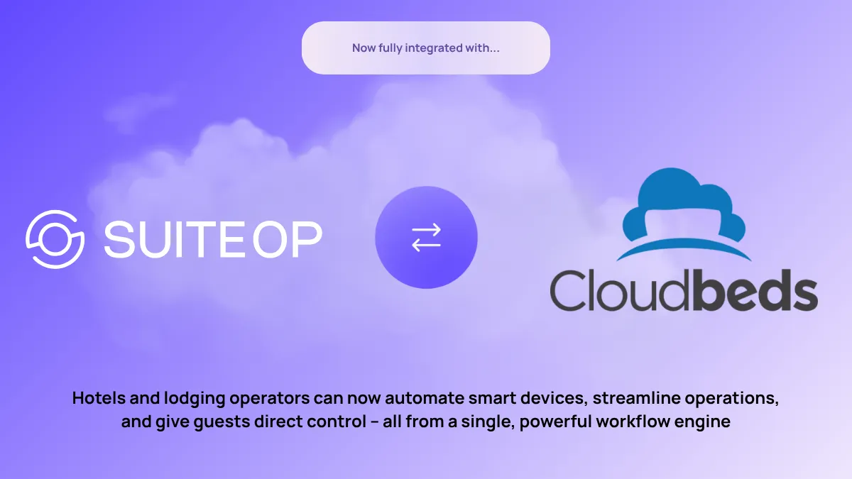 SuiteOp und Cloudbeds gehen Partnerschaft ein, um Echtzeit-Automatisierung und Kontrolle auf Gastebene in Hotels einzuführen