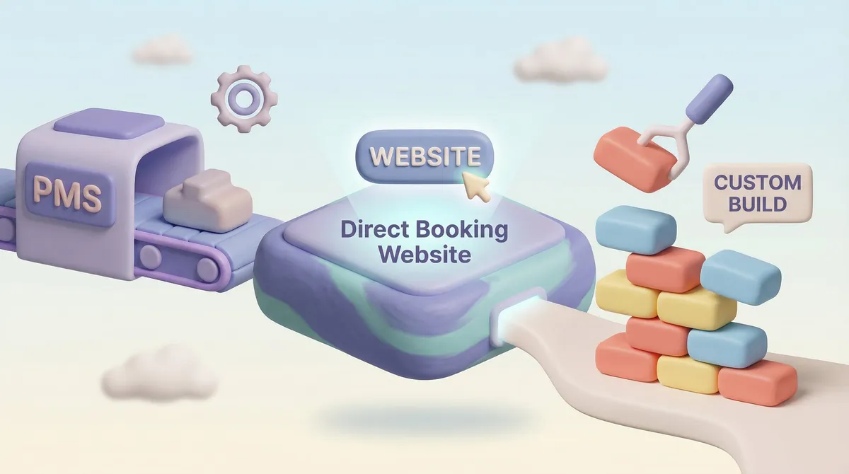Opções de Sites de Reserva Direta para Gestores de Propriedades em 2026: PMS vs. Construções Personalizadas