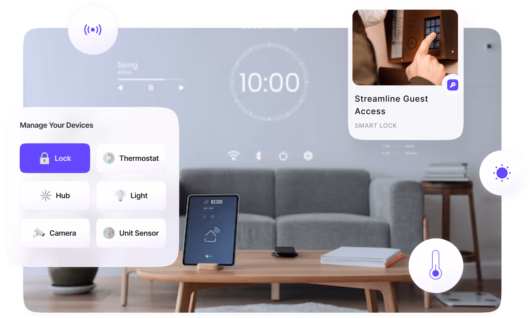 SuiteOp security and smart device automation dashboard with access controls